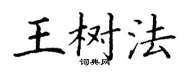 丁谦王树法楷书个性签名怎么写