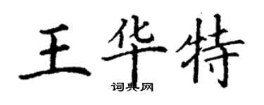 丁谦王华特楷书个性签名怎么写
