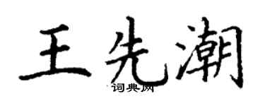丁谦王先潮楷书个性签名怎么写