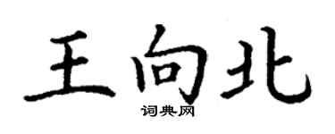 丁谦王向北楷书个性签名怎么写