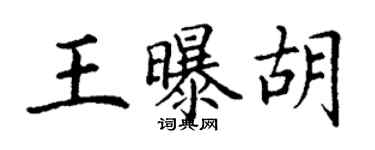 丁谦王曝胡楷书个性签名怎么写