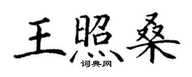 丁谦王照桑楷书个性签名怎么写