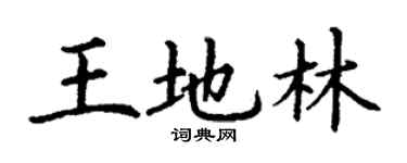 丁谦王地林楷书个性签名怎么写