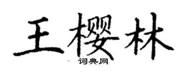 丁谦王樱林楷书个性签名怎么写