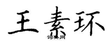 丁谦王素环楷书个性签名怎么写