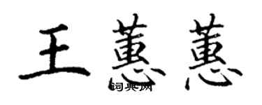 丁谦王蕙蕙楷书个性签名怎么写