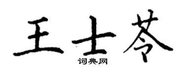丁谦王士苓楷书个性签名怎么写