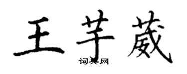 丁谦王芋葳楷书个性签名怎么写