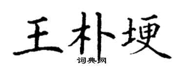 丁谦王朴埂楷书个性签名怎么写