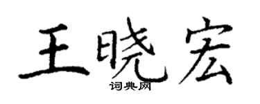 丁谦王晓宏楷书个性签名怎么写