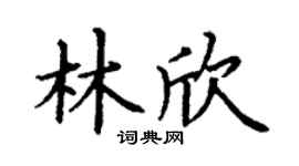 丁谦林欣楷书个性签名怎么写