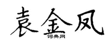 丁谦袁金凤楷书个性签名怎么写