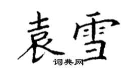 丁谦袁雪楷书个性签名怎么写