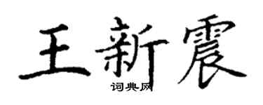 丁谦王新震楷书个性签名怎么写