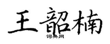 丁谦王韶楠楷书个性签名怎么写