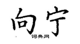 丁谦向宁楷书个性签名怎么写
