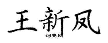 丁谦王新凤楷书个性签名怎么写