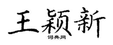 丁谦王颖新楷书个性签名怎么写