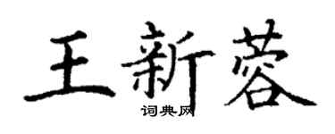 丁谦王新蓉楷书个性签名怎么写