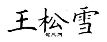 丁谦王松雪楷书个性签名怎么写