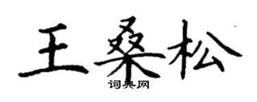 丁谦王桑松楷书个性签名怎么写