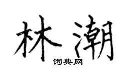 何伯昌林潮楷书个性签名怎么写