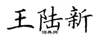 丁谦王陆新楷书个性签名怎么写