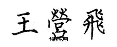 何伯昌王营飞楷书个性签名怎么写