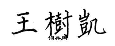 何伯昌王树凯楷书个性签名怎么写