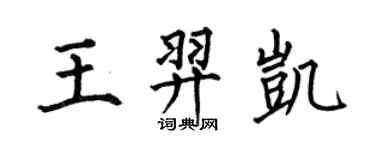 何伯昌王羿凯楷书个性签名怎么写