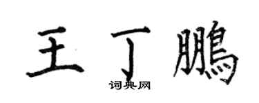 何伯昌王丁鹏楷书个性签名怎么写