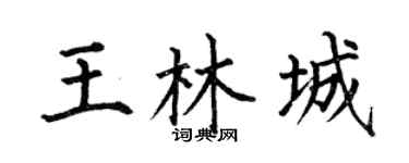 何伯昌王林城楷书个性签名怎么写