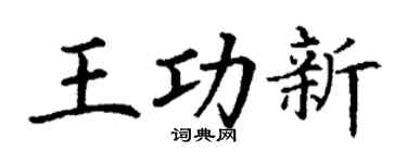 丁谦王功新楷书个性签名怎么写