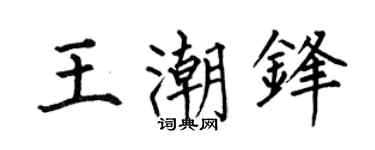 何伯昌王潮锋楷书个性签名怎么写