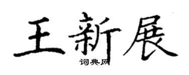 丁谦王新展楷书个性签名怎么写