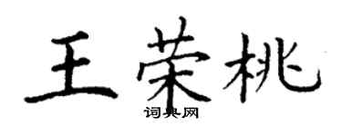丁谦王荣桃楷书个性签名怎么写