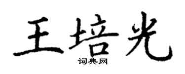 丁谦王培光楷书个性签名怎么写