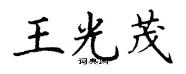 丁谦王光茂楷书个性签名怎么写