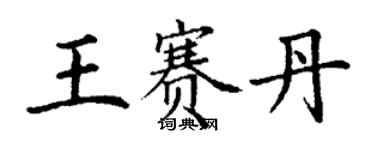丁谦王赛丹楷书个性签名怎么写