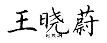 丁谦王晓蔚楷书个性签名怎么写