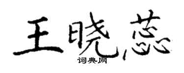 丁谦王晓蕊楷书个性签名怎么写