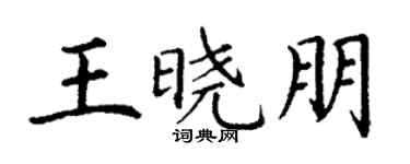 丁谦王晓朋楷书个性签名怎么写