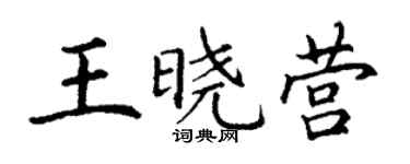 丁谦王晓营楷书个性签名怎么写