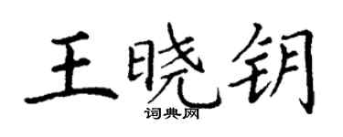 丁谦王晓钥楷书个性签名怎么写