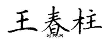 丁谦王春柱楷书个性签名怎么写