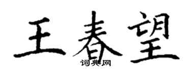 丁谦王春望楷书个性签名怎么写