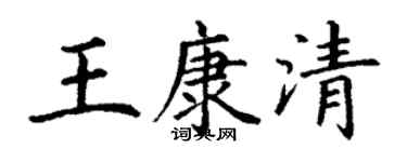 丁谦王康清楷书个性签名怎么写
