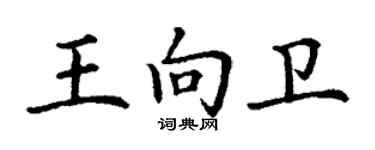 丁谦王向卫楷书个性签名怎么写