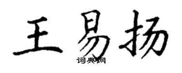 丁谦王易扬楷书个性签名怎么写