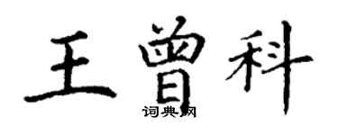 丁谦王曾科楷书个性签名怎么写